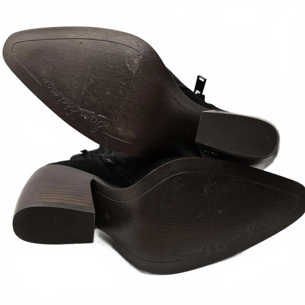 Sam Edelman Agnes Black Suede Western Booties Pointed Toe Block Heel Women’s 6M - Picture 6 of 8